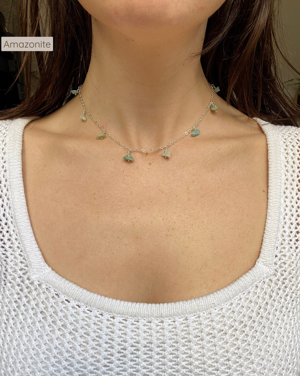 Delicate Gemstone Chain Necklace