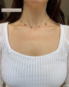 Delicate Gemstone Chain Necklace