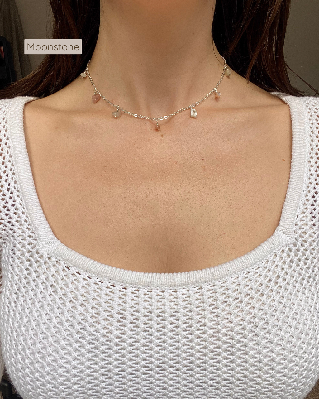 Delicate Gemstone Chain Necklace