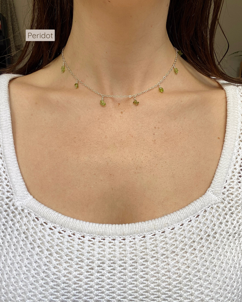 Delicate Gemstone Chain Necklace