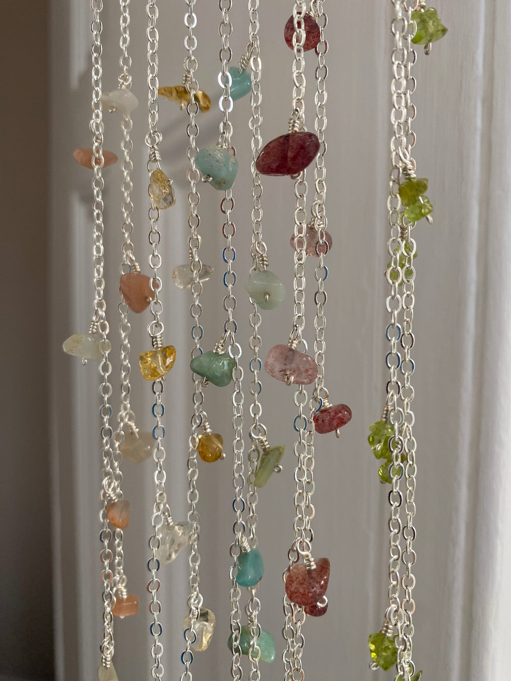 Delicate Gemstone Chain Necklace