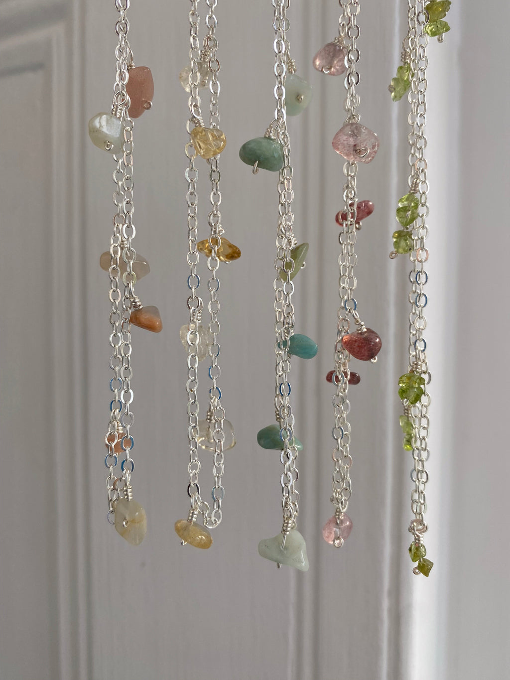 Delicate Gemstone Chain Necklace