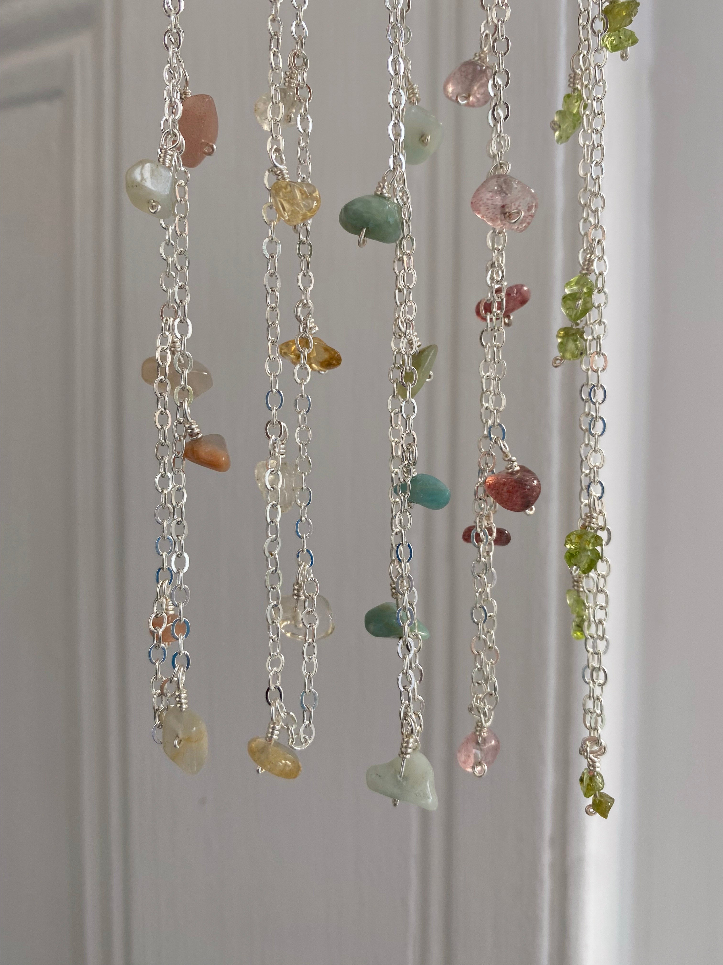 Delicate Gemstone Chain Necklace