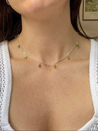 Delicate Gemstone Chain Necklace