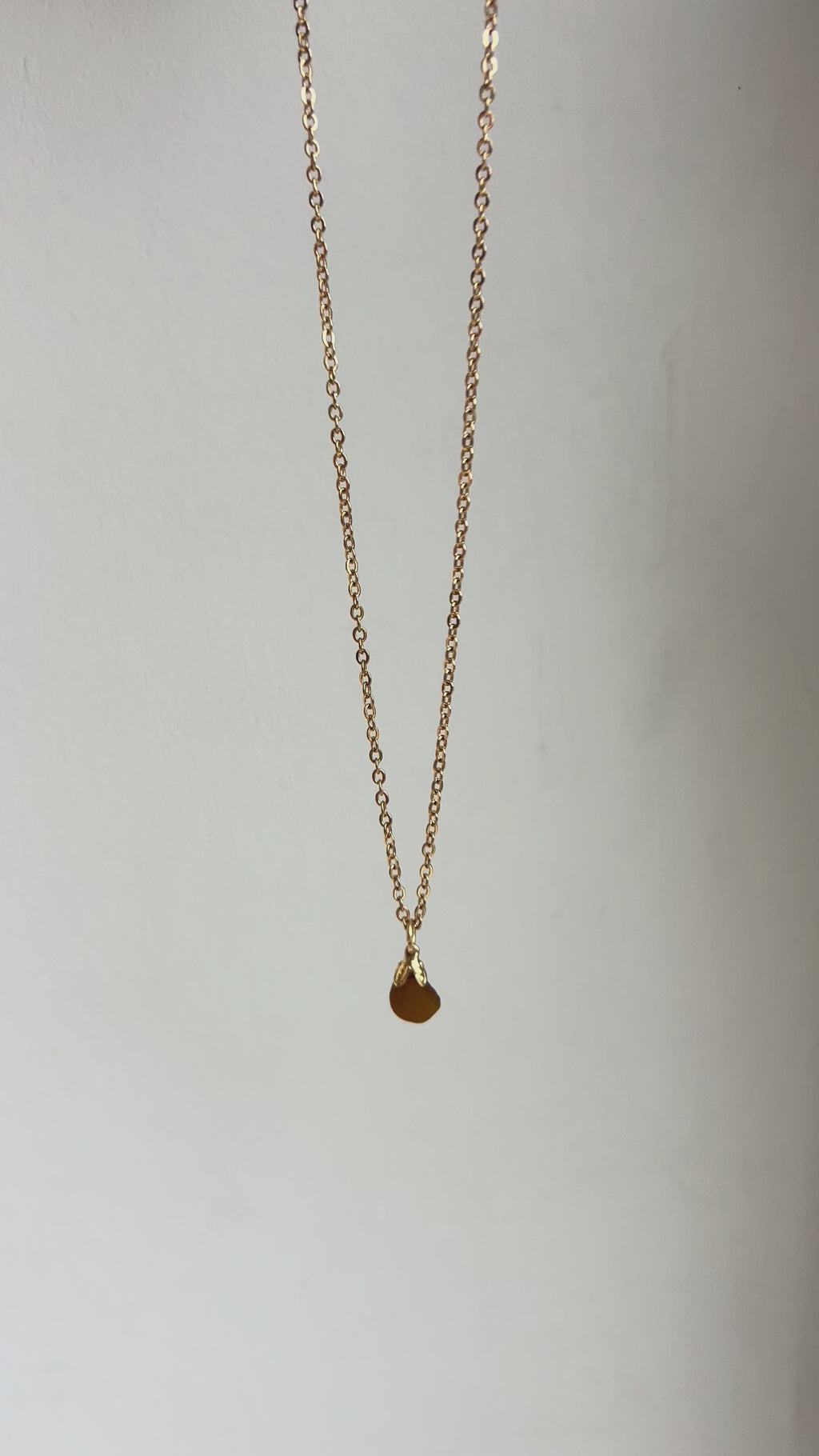Handmade Sea Glass Pendant Necklace – Delicate  Gold-Plated Chain