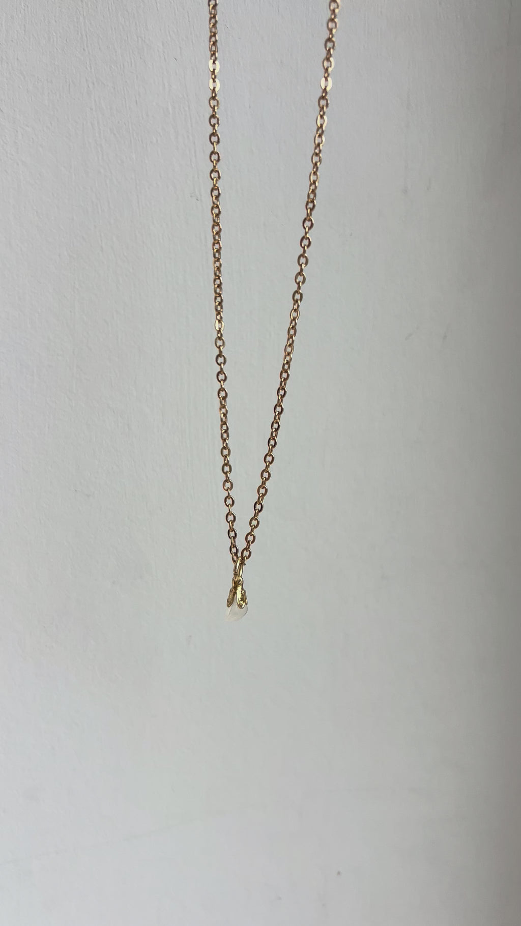 Handmade Sea Glass Pendant Necklace – Delicate  Gold-Plated Chain